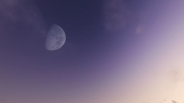 The Moon With Clouds