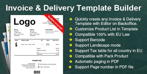Prestashop Customize Invoice Template Module - CodeCanyon Item for Sale