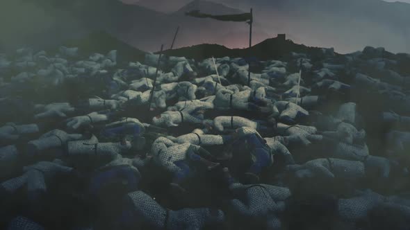 Dead Medieval Soldiers In A Battlefield alt