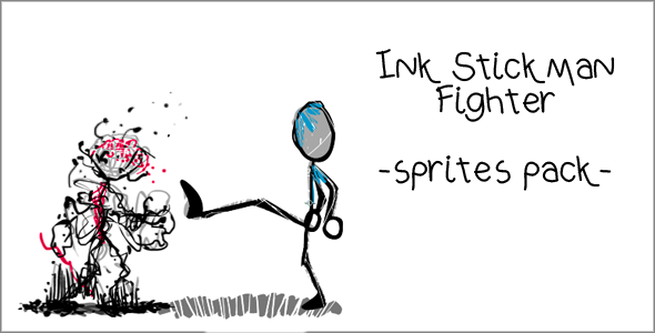 Ink Stickman Fighter (Sprites Pack)