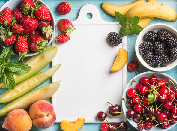 Healthy summer fruit variety - Stock Photo - Images