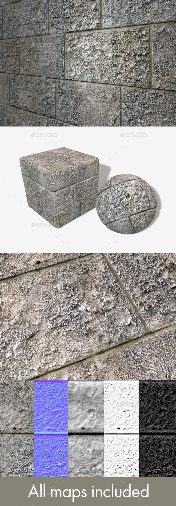 Fossil Printed Bricks - 3Docean 16636571