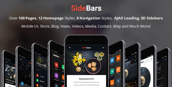SideBars 3D Mobile | Mobile Template - Mobile Site Templates
