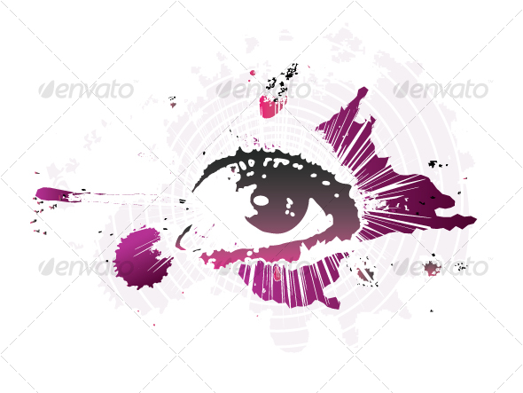 "Eye". Grunge design - People Characters