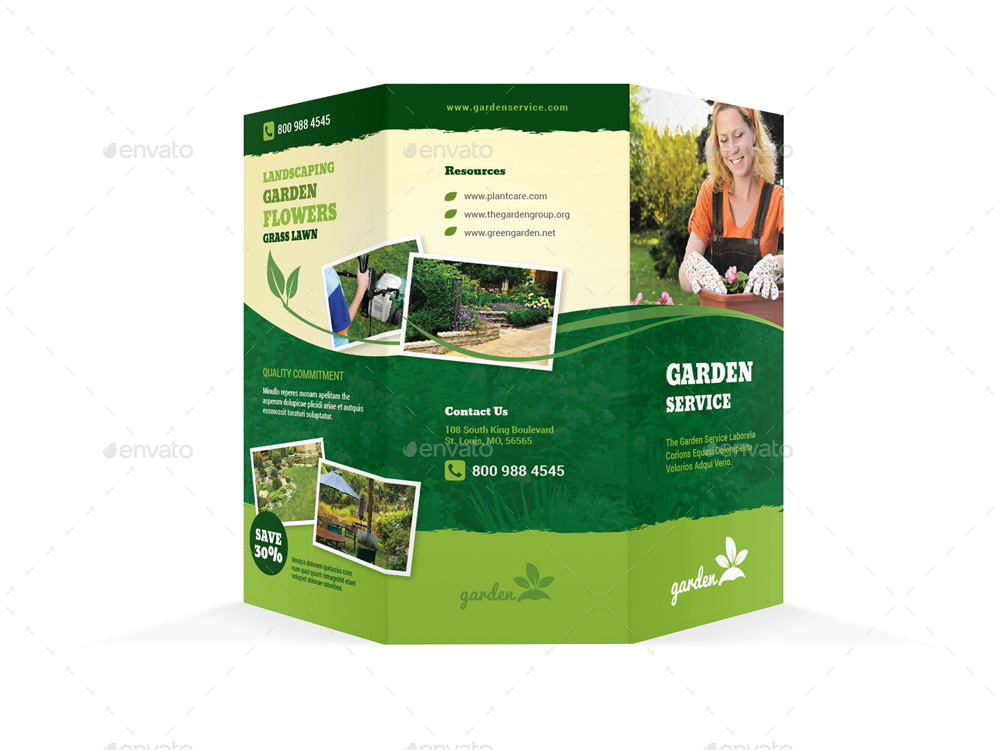 Garden Service Trifold Brochure By Mike Pantone 