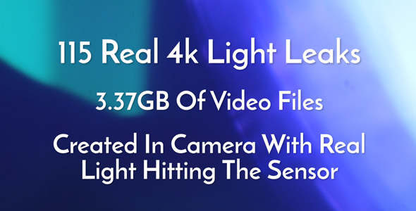 115 Real 4k Light Leaks Overlay Pack Vol1