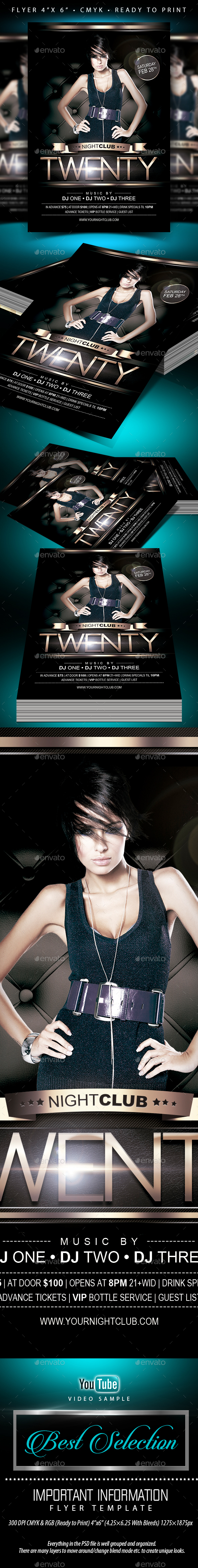 Twenty (Flyer Template 4x6) - Events Flyers
