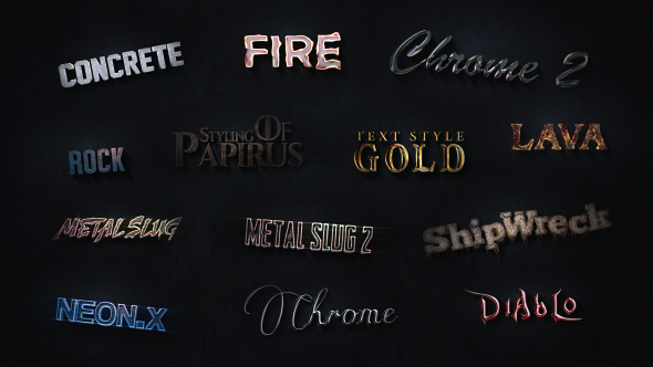 3D Text Styles - VideoHive 16535554