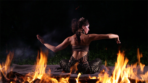 Dancer in The Fire Flames
