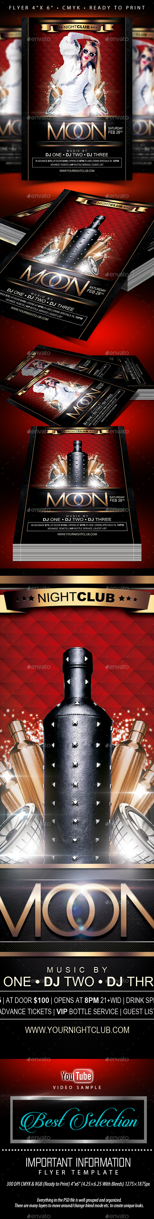 Moon (Flyer Template 4x6) - Events Flyers