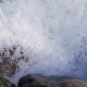 Waves Rolled On Shore Stone, Broken And Hissing. - VideoHive Item for Sale