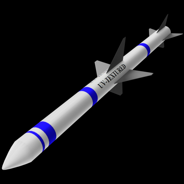 AIM-7F Sparrow Missile (PBR, UV-textured) - 3DOcean Item for Sale