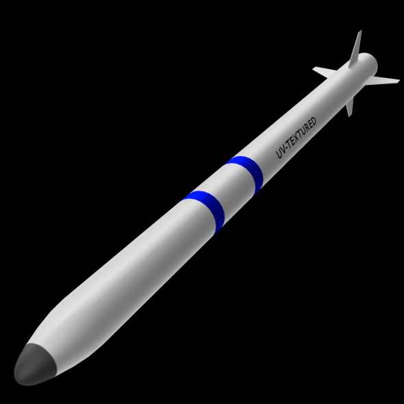 AIM-132 ASRAAM Missile (PBR, UV-textured) - 3DOcean Item for Sale