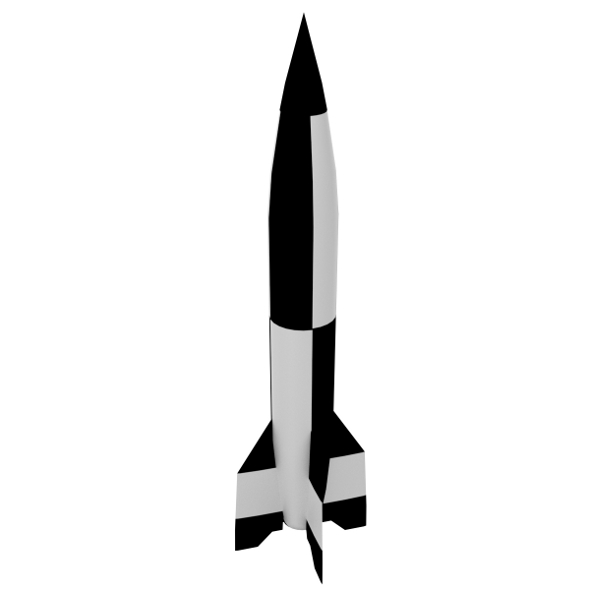WWII V2 Rocket Missile (PBR, UV-textured) - 3DOcean Item for Sale