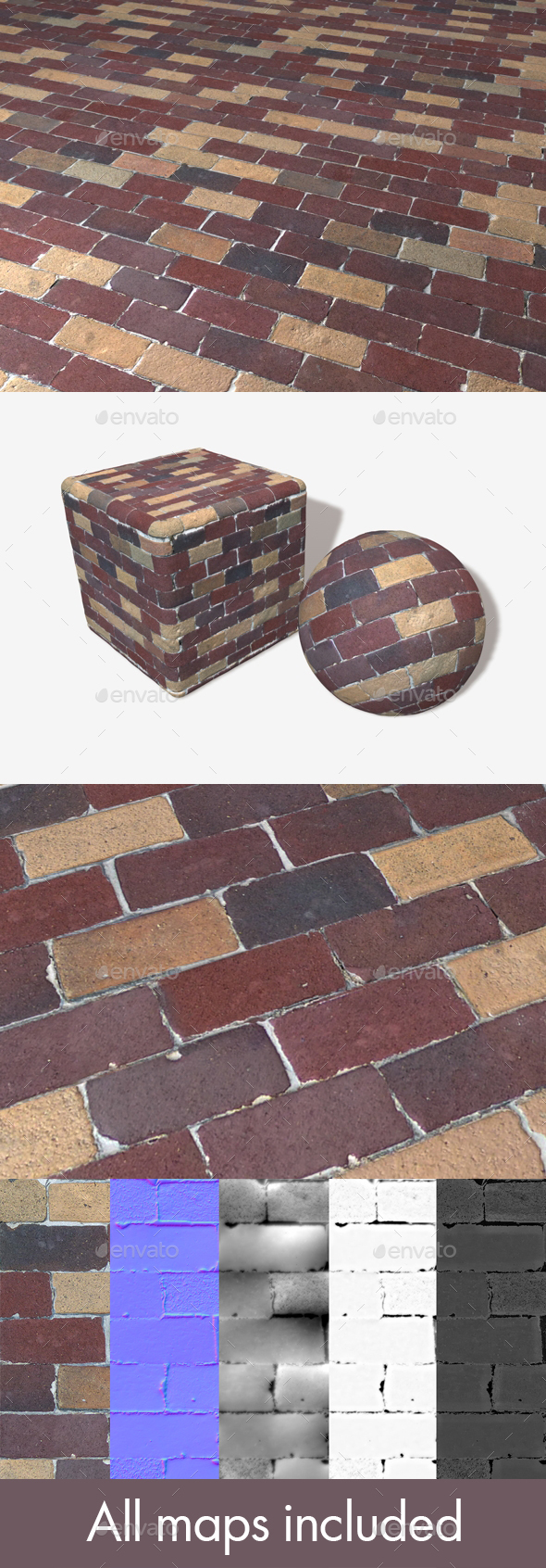 Colourful Bricks Seamless - 3Docean 16663528