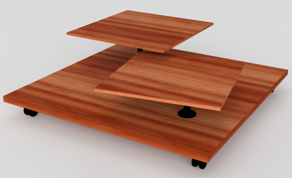 Wheeled low side table nr.01 (PBR, UV-textured) - 3DOcean Item for Sale