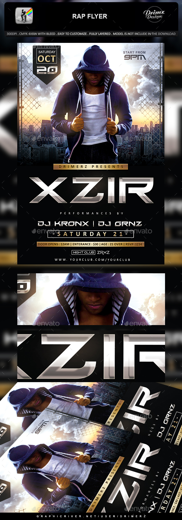 rap flyer graphics designs