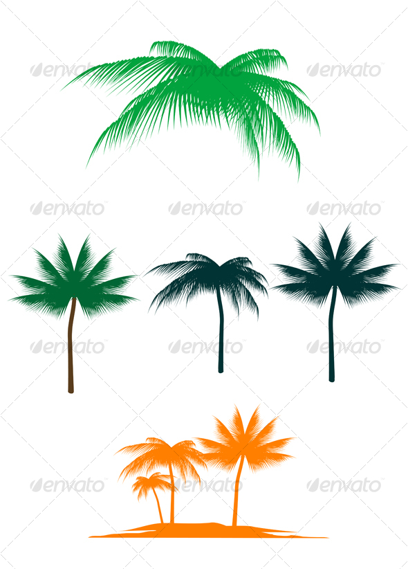 Palm tree set