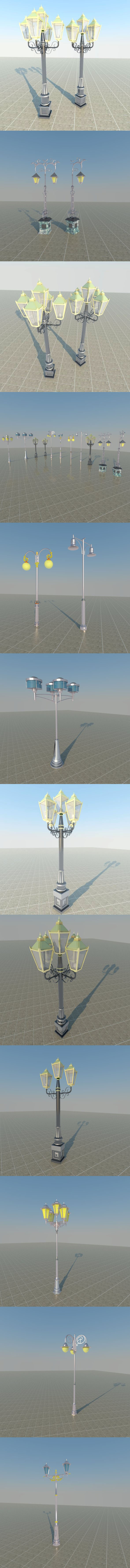 lampposts street lamp - 3Docean 16686421