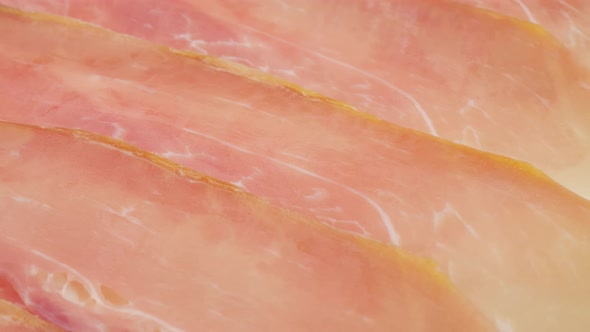 Jamon or Drycured Ham Produced in Spain Texture Close Up alt