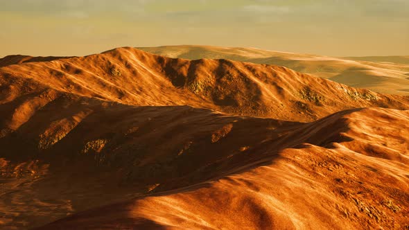 Warm Colored Sand Dunes at Sunset alt