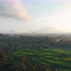 Aerial View Over Green Fields mountain morning - VideoHive Item for Sale