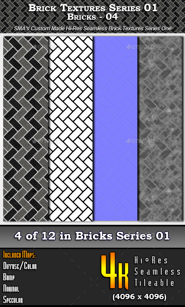 Hi-Res Texture Bricks-04 - 3Docean 16698372