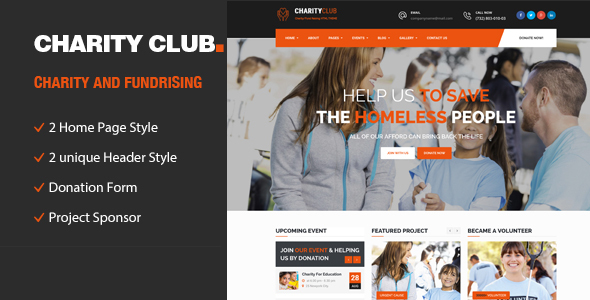 Charity Club || Responsive HTML Template for Charity & Fund Raising - Charity Nonprofit