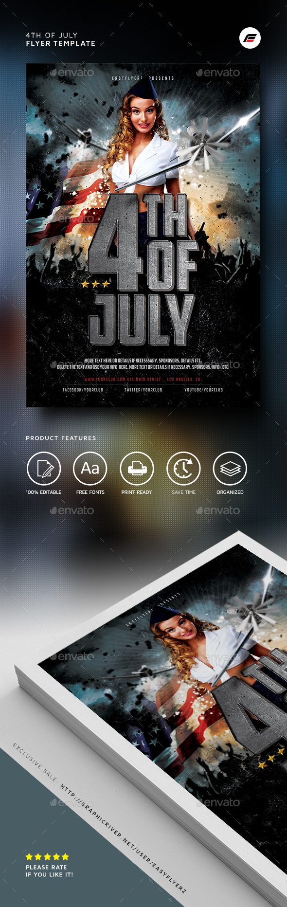 4th of July 2016 Flyer Template - Events Flyers