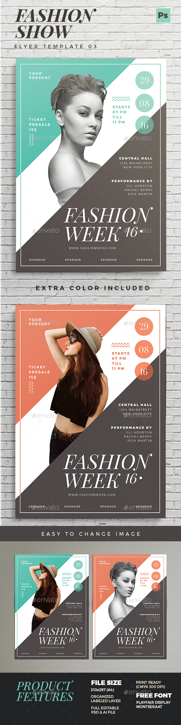 fashion show flyer 03 by vynetta graphicriver ready to wear fashion show flyers