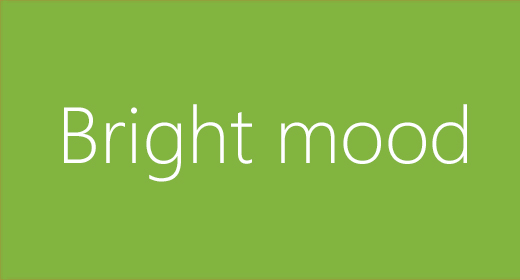Bright mood
