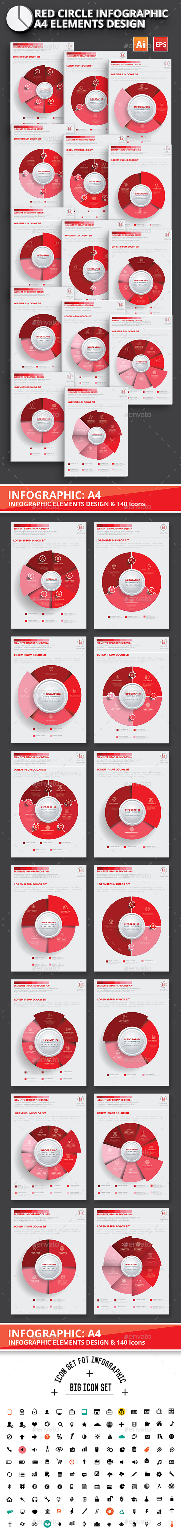 Red Circle Infographic Design