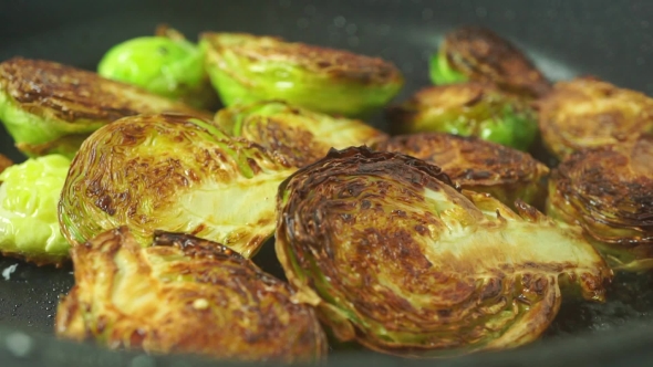 Frying Brussels Sprouts  Shot alt