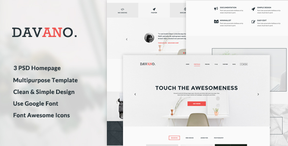 Davano - Multipurpose Corporate PSD Template