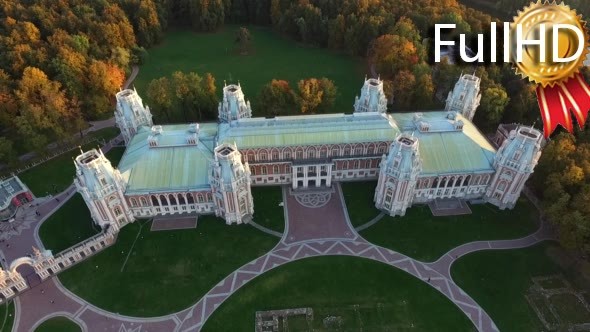 Aerial Video of Palace and Park Complex