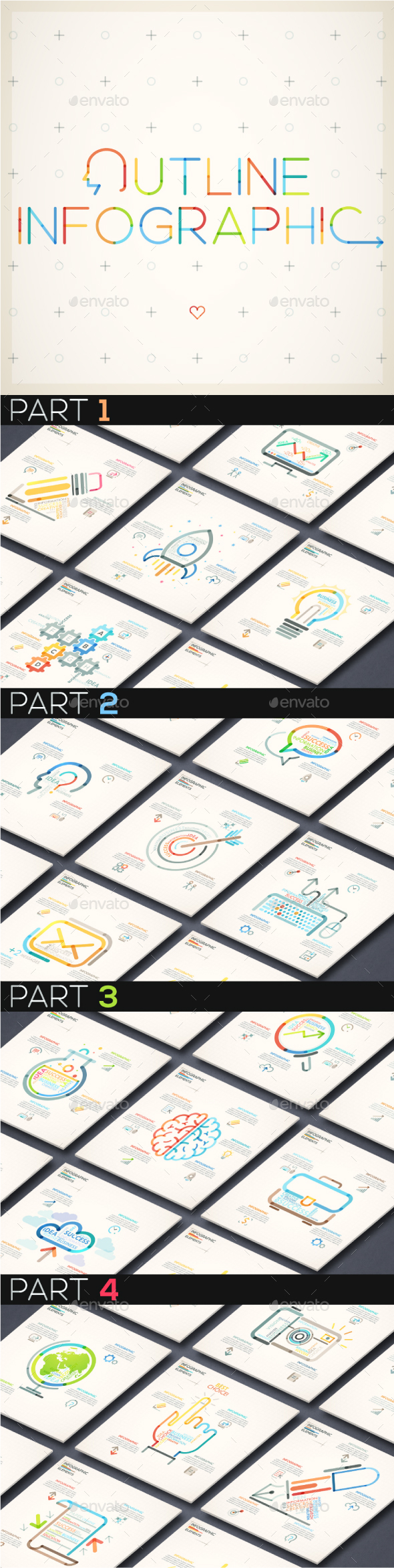 Outline Infographic Bundle