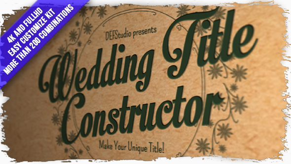 Wedding Title Constructor