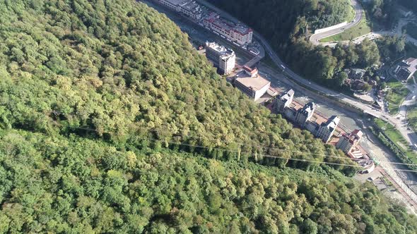 Aerial view of Rosa Khutor, Sochi (Russia)