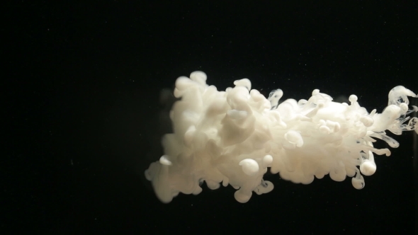 Beautiful Paint Cloud on a Black Background.