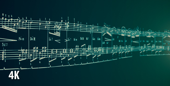 Musical Notes Dark Background alt