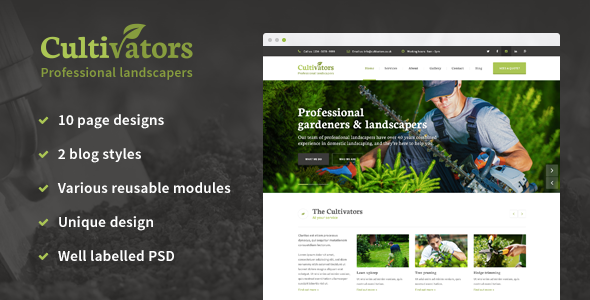Cultivators Gardening Design - ThemeForest 16727755