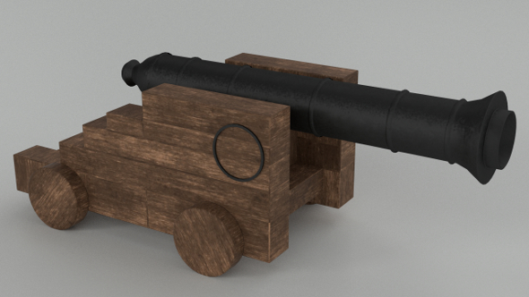 Naval Cannon (PBR, UV-textured) - 3DOcean Item for Sale