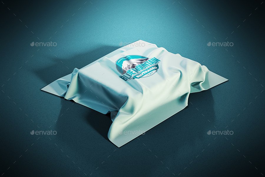 Logo Mockup On Covered Box With Fabric By Gk1 Graphicriver