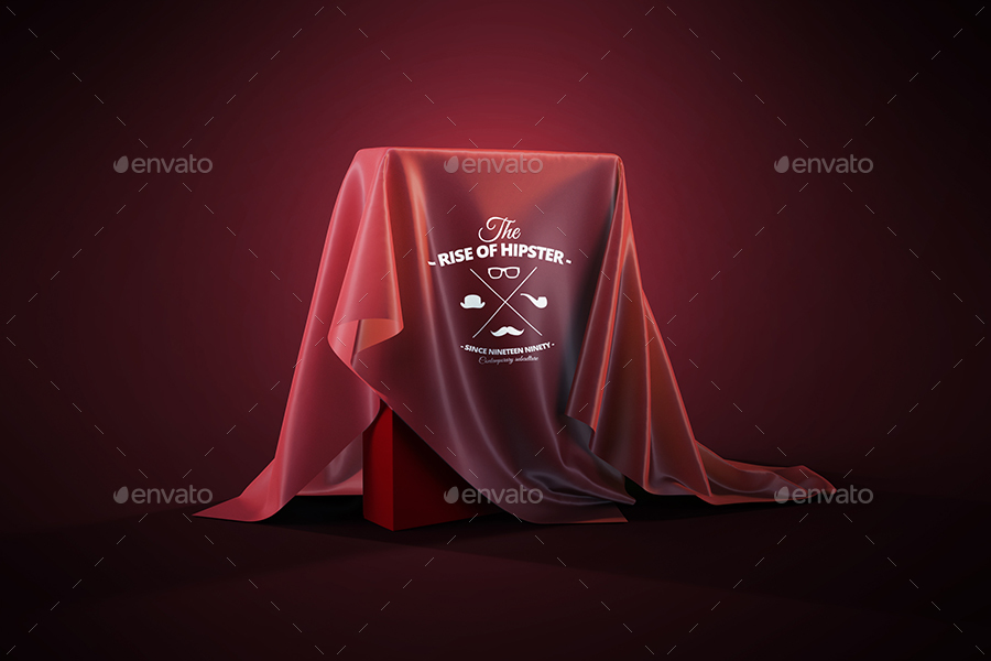 Download Logo Mockup On Covered Box With Fabric By Gk1 Graphicriver PSD Mockup Templates