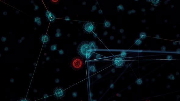 Exponential Growth Virus Pandemy In A Network 4k, Motion Graphics ...