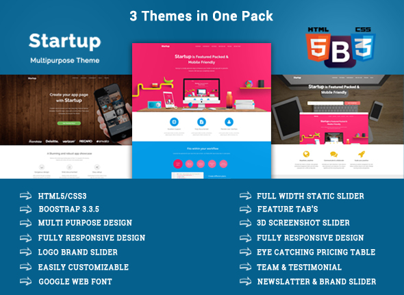 Startup - Responsive Startup Landing Pages