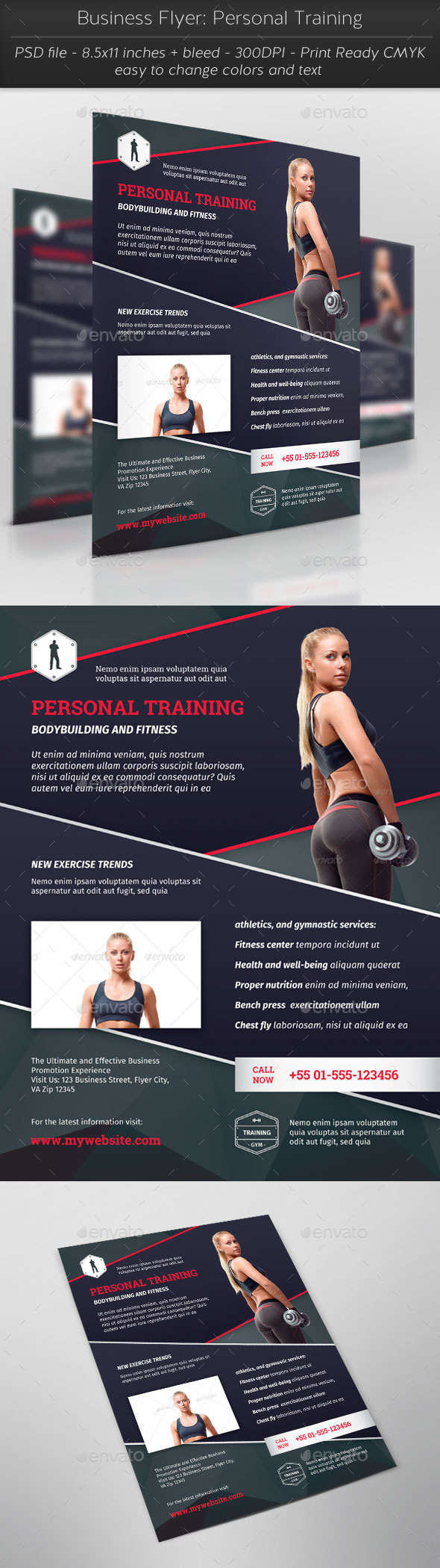 business flyer with personal photo
