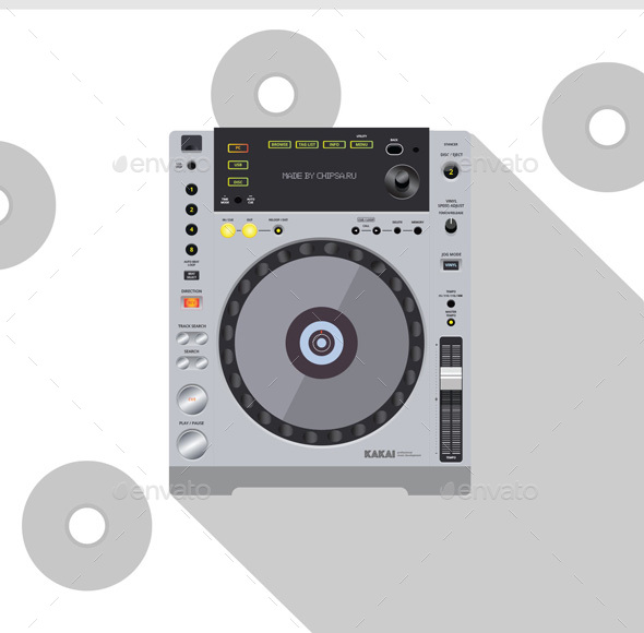 DJ Equipment Vector Scene by ChipsaDesign | GraphicRiver