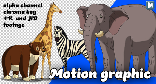 Animals Alpha Matte Motion Graphic