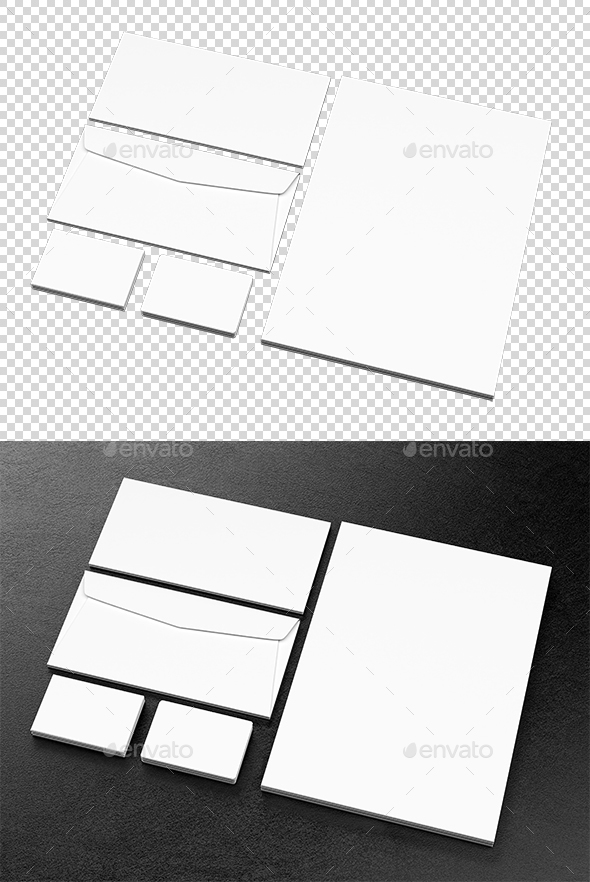 Business Template - Objects 3D Renders